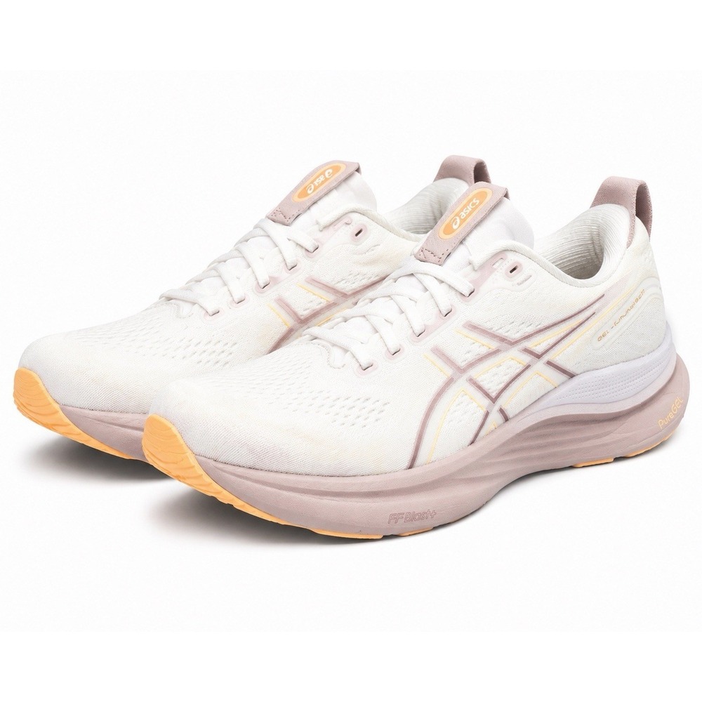 ASICS Gel-Kayano 32 White Orange Glow 1012B838-101 Women's 8.5 Running Shoes